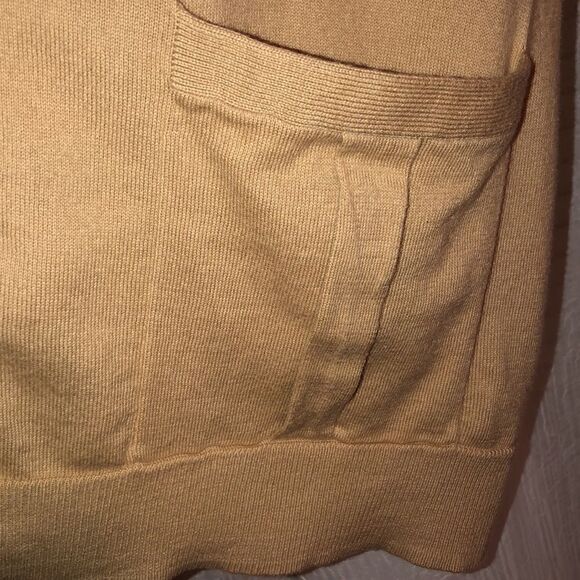 LRL M Tan Brown Five Button Front 💯Cotton Fine Knit Cardigan Sweater - Picture 8 of 16